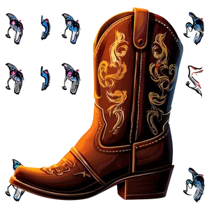 Cowboy Boot Illustration Png Tfv58 PNG Image