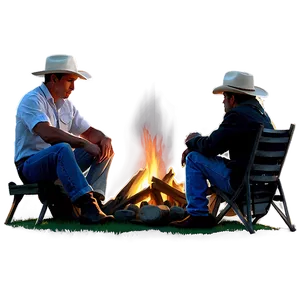 Cowboy Campfire Night Png Qyd PNG Image