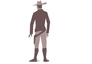 Cowboy Silhouette Vector PNG Image