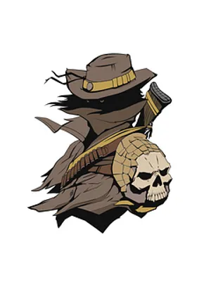 Cowboy Skullwith Hatand Bandana PNG Image