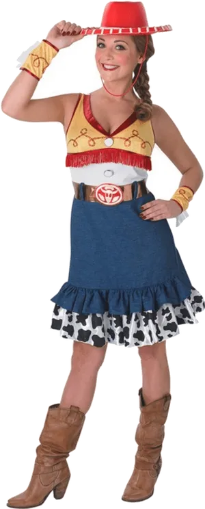 Cowgirl Costume Ladies Dress PNG Image