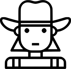 Cowgirl Icon Vector PNG Image