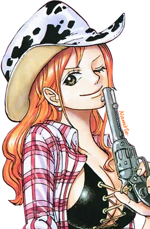 Cowgirl Nami One Piece Character PNG Image