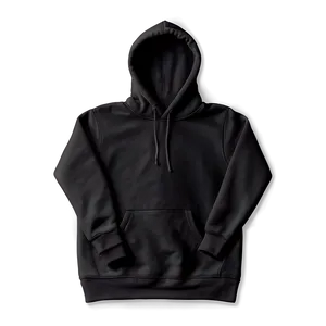 Cozy Black Hoodie Sweatshirt Png Nof PNG Image