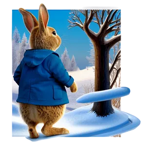 Cozy Peter Rabbit Winter Scene Png Ceo PNG Image