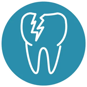 Cracked Tooth Symbol PNG Image