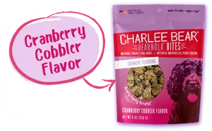 Cranberry Cobbler Dog Treats Package PNG