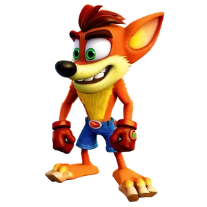 Crash Bandicoot Cartoon Style Png Kdm PNG Image