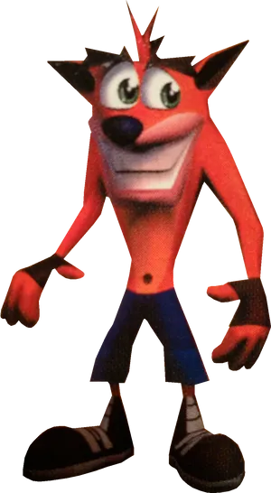 Crash Bandicoot Character Pose PNG Image