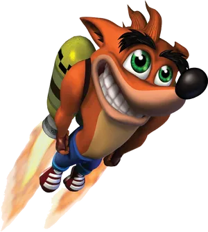 Crash Bandicoot Jetpack Adventure PNG Image