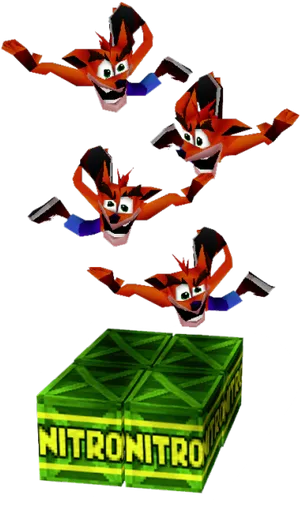 Crash Bandicoot Nitro Box Animation PNG Image