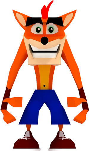 Crash Bandicoot Standing PNG Image