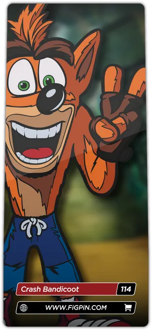 Crash Bandicoot Victory Pose Fig Pin PNG Image