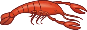 Crayfish Cartoon Illustration PNG Image