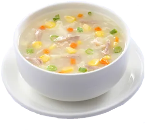 Creamy Chicken Corn Soup PNG Image