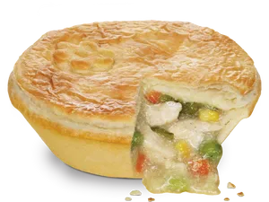 Creamy Chicken Vegetable Pie PNG Image