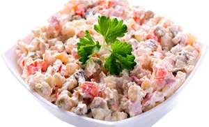 Creamy Potato Salad Dish PNG Image