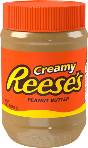 Creamy Reeses Peanut Butter Jar PNG Image