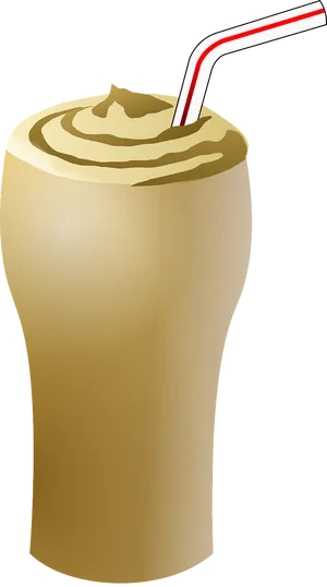 Creamy Vanilla Milkshake Illustration PNG Image