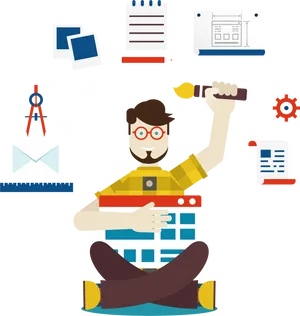 Creative Developerat Work PNG Image