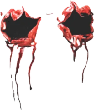 Creepy Bloody Eyes Illustration PNG Image