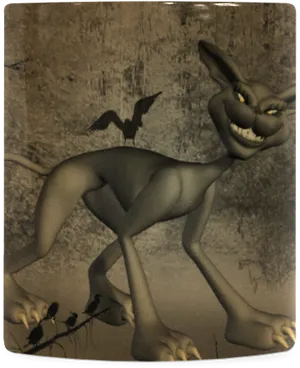 Creepy Bunny Creature Artwork PNG Image