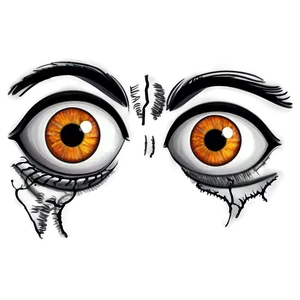 Creepy Eyes Illustration Png 05252024 PNG Image