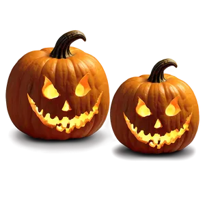 Creepy Jack-o'-lantern Pumpkin Png Pqm PNG Image