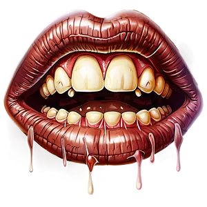 Creepy Mouth Illustration Png Xjk PNG Image