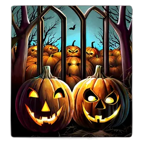 Creepy Pumpkin Patch Png Brg99 PNG Image