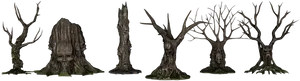 Creepy_ Tree_ Silhouettes PNG Image