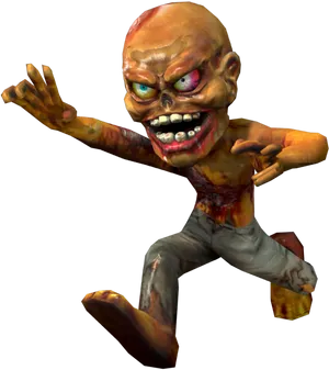 Creepy Zombie Attack PNG Image