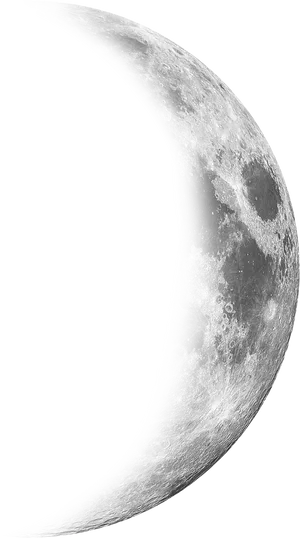 Crescent Moon Closeup PNG Image