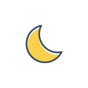 Crescent Moon Icon PNG Image