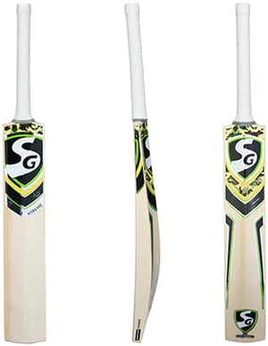 Cricket Bat Three Views S G Brand PNG Image