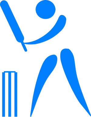 Cricket Batsman Icon PNG Image