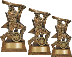 Cricket Batsman Trophy Awards PNG Image