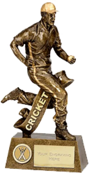 Cricket Bowler Trophy PNG Image