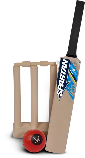 Cricket Equipment Setup PNG Image