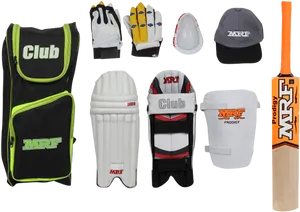 Cricket Gear Collection M R F Brand PNG Image