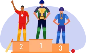 Cricket Podium Celebration PNG Image