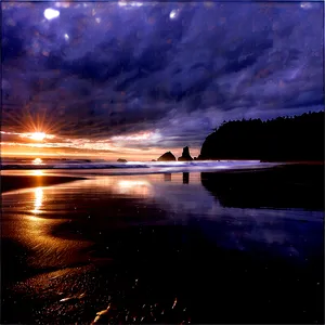 Crisp Cannon Beach Morning Png Yyp PNG Image