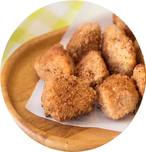 Crispy Chicken Nuggetson Plate PNG Image