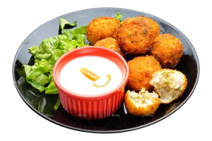 Crispy Chicken Nuggetswith Dip PNG Image