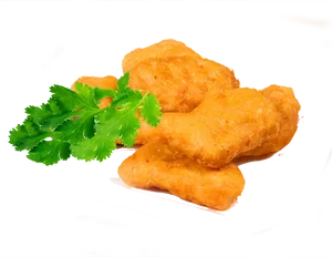 Crispy Chicken Nuggetswith Parsley PNG Image