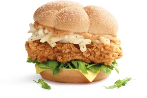 Crispy Chicken Sandwich Mc Donalds PNG Image