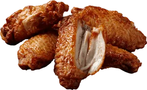 Crispy Chicken Wings Transparent Background.png PNG Image