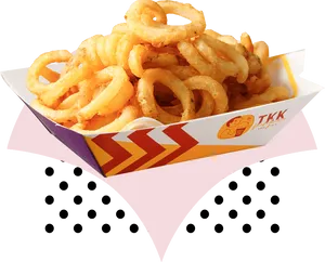 Crispy Onion Rings Fast Food Snack PNG Image