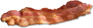 Crispy Single Slice Bacon PNG Image