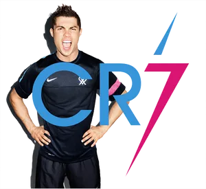 Cristiano Ronaldo C R7 Brand Pose PNG Image